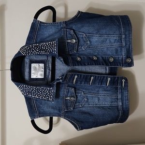 JUSTICE DENIM VEST- GIRLS SIZE 12